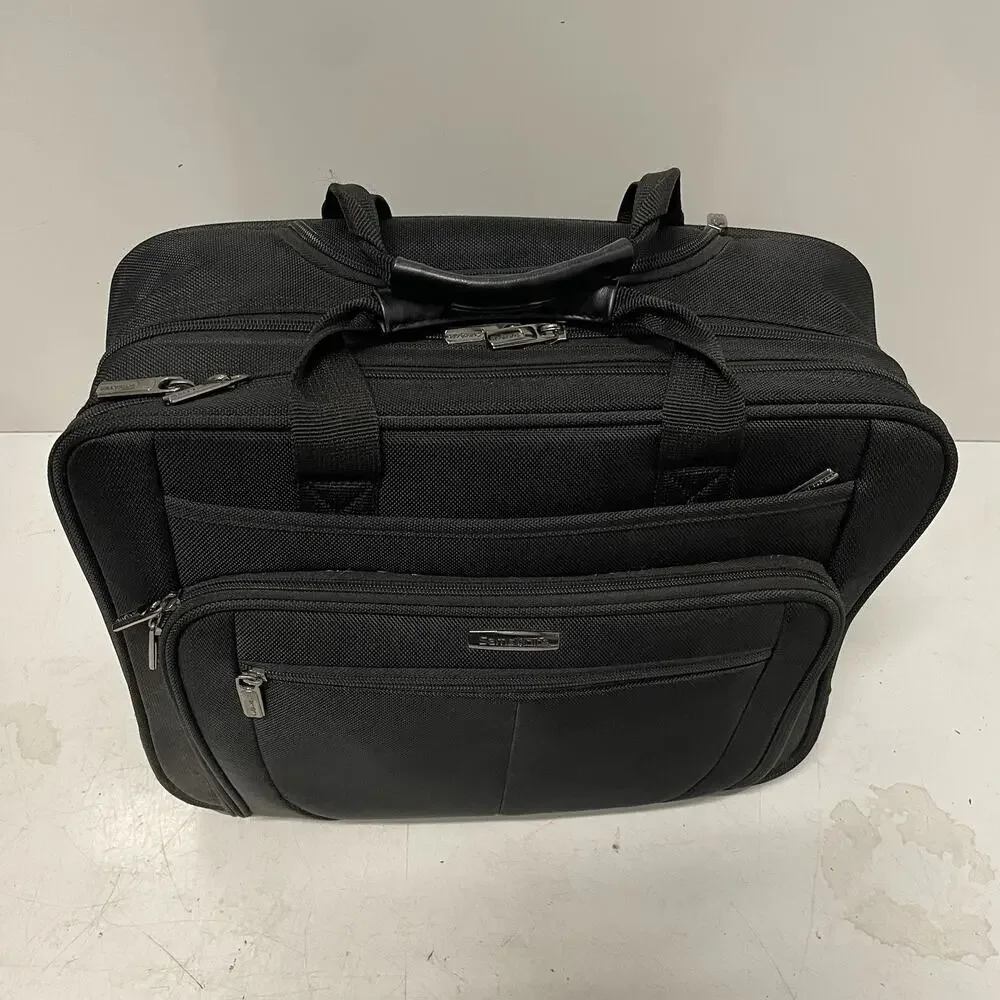 Samsonite Rolling Laptop Case Wheeled Business Travel Carry-On Briefcase Black